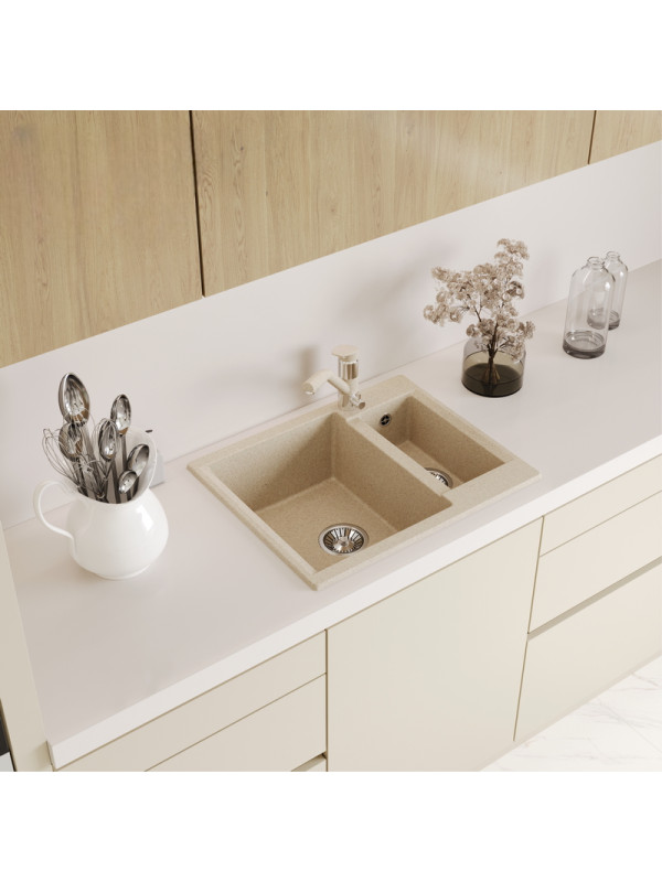 Кухонная мойка Polygran BRIG 620 опал интерьер