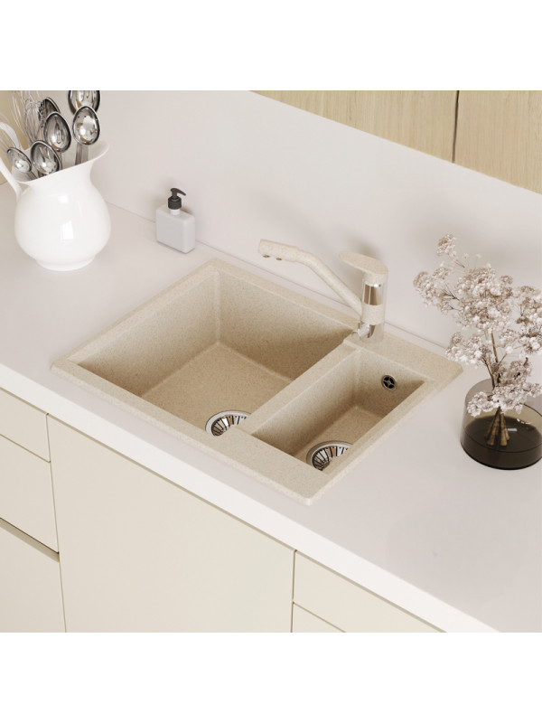 Кухонная мойка Polygran BRIG 620 опал интерьер 2