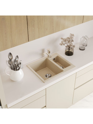 Кухонная мойка Polygran BRIG 620 опал интерьер