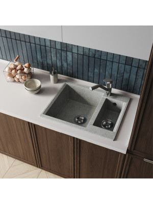 Кухонная мойка Polygran BRIG 620 светло-серый интерьер