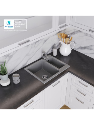 Кухонная мойка Polygran BRIG 620 серый интерьер