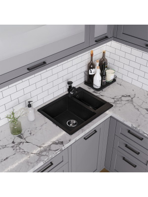 Кухонная мойка Polygran BRIG 620 черный интерьер