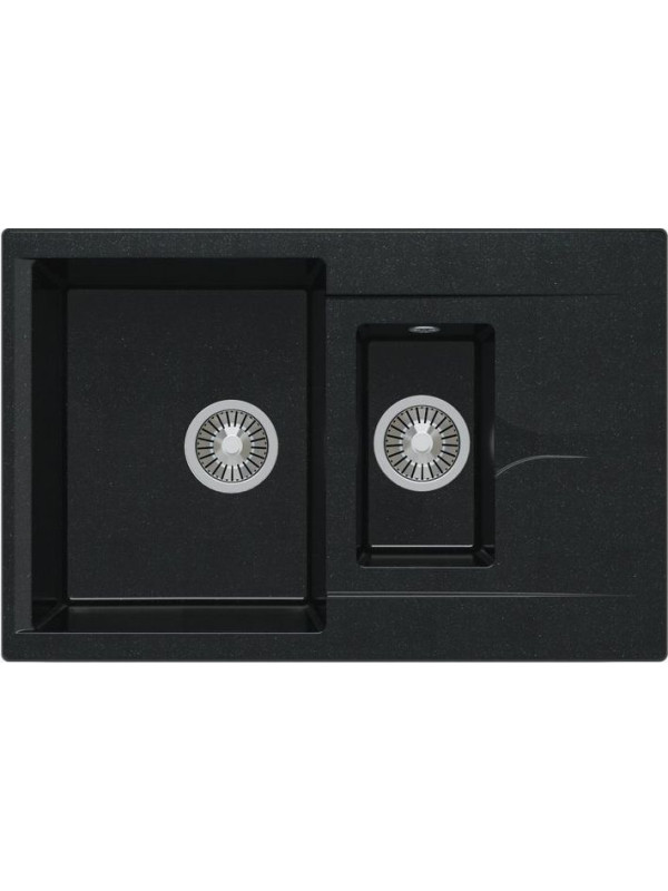 Кухонная мойка Polygran BRIG 770 космос черный металлик