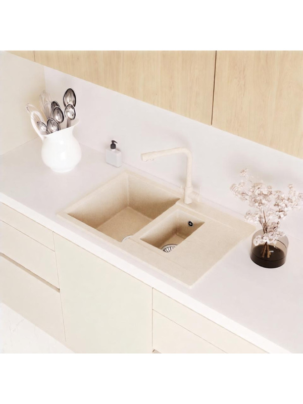 Кухонная мойка Polygran BRIG 770 опал интерьер