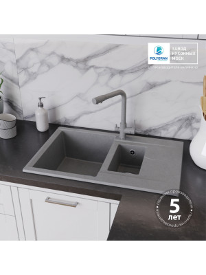 Кухонная мойка Polygran BRIG 770 серый гарантия