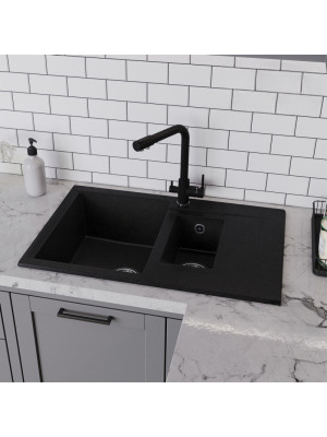 Кухонная мойка Polygran BRIG 770 черный интерьер