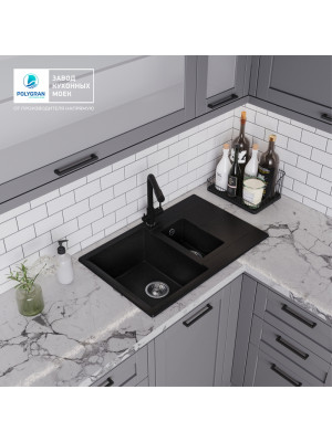 Кухонная мойка Polygran BRIG 770 черный покрытие интерьер