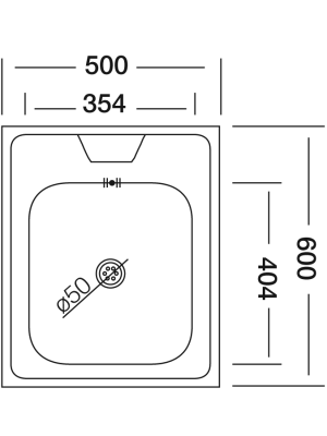 Кухонная мойка КромРус S 408 RUS нержавеющая сталь схема