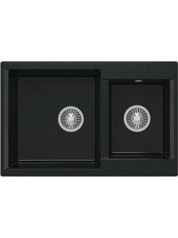Кухонная мойка Polygran BRIG 772 космос черный металлик