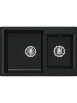 Кухонная мойка Polygran BRIG 772 космос черный металлик