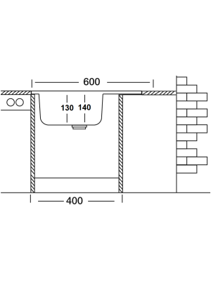 Кухонная мойка КромРус S 417 RUS R нержавеющая сталь схема (1)