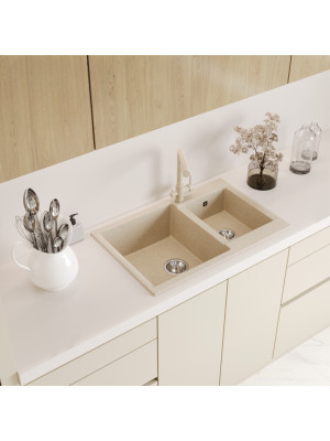 Кухонная мойка Polygran BRIG 772 опал интерьер