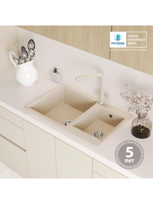 Кухонная мойка Polygran BRIG 772 опал гарантия