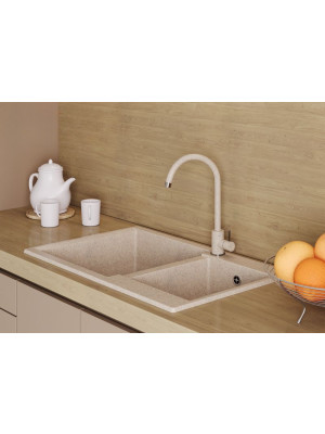Кухонная мойка Polygran BRIG 772 песочный интерьер 2