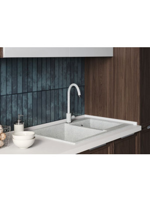 Кухонная мойка Polygran BRIG 772 светло-серый интерьер 3