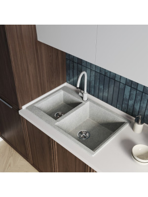 Кухонная мойка Polygran BRIG 772 светло-серый интерьер