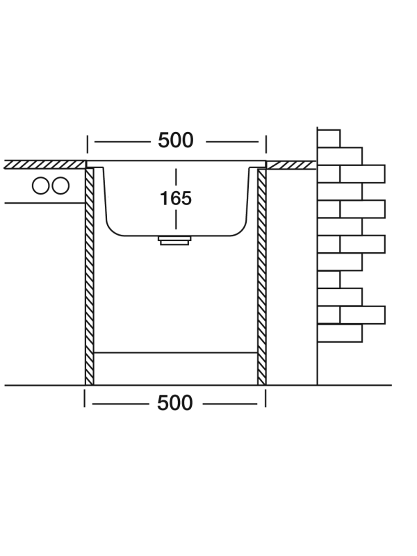 Кухонная мойка КромРус EC-207M RUS нержавеющая сталь схема (1)