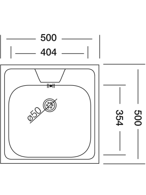 Кухонная мойка КромРус EC-207M RUS нержавеющая сталь схема