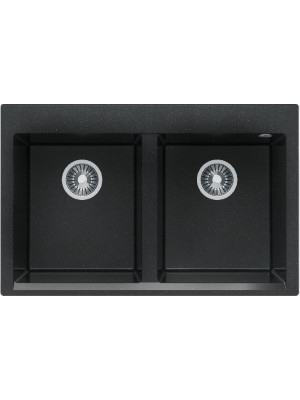 Кухонная мойка Polygran BRIG 790 космос черный металлик