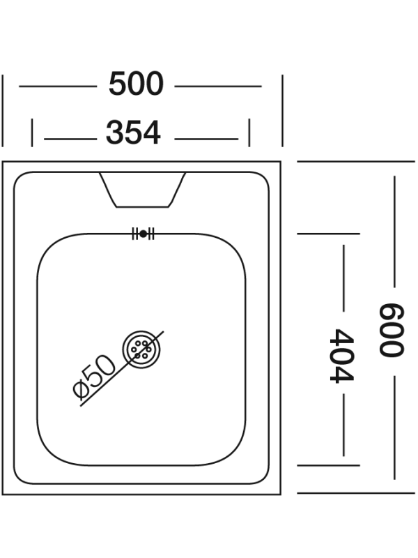 Кухонная мойка КромРус EC-208M RUS нержавеющая сталь схема