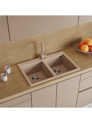 Кухонная мойка Polygran BRIG 790 песочный интерьер