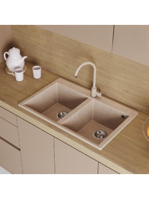 Кухонная мойка Polygran BRIG 790 песочный интерьер 2