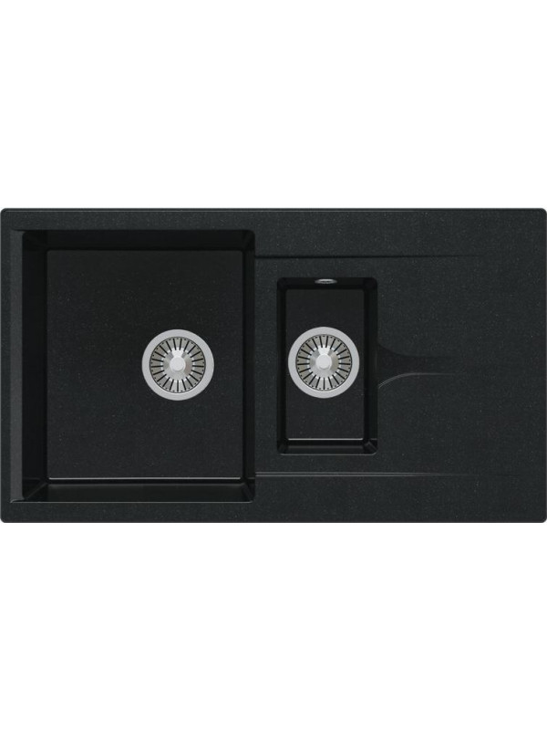 Кухонная мойка Polygran BRIG 870 космос черный металлик