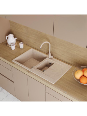 Кухонная мойка Polygran BRIG 870 песочный