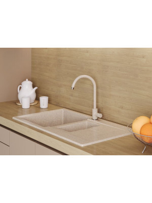 Кухонная мойка Polygran BRIG 870 песочный интерьер 3