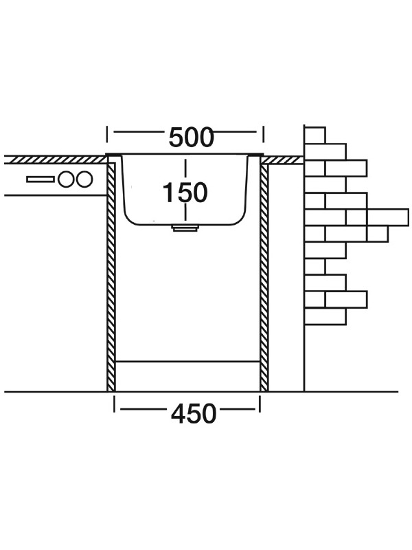 Кухонная мойка КромРус N-205 RUS нержавеющая сталь схема (1)