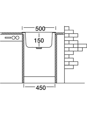 Кухонная мойка КромРус N-205 RUS нержавеющая сталь схема (1)