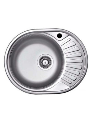 Кухонная мойка КромРус EC 257 RUS L нержавеющая сталь