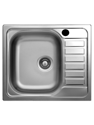 Кухонная мойка КромРус EC 296 RUS (чаша слева) нержавеющая сталь