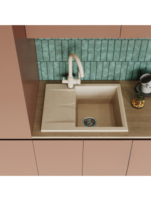 Кухонная мойка Polygran GALS 620 опал интерьер 2