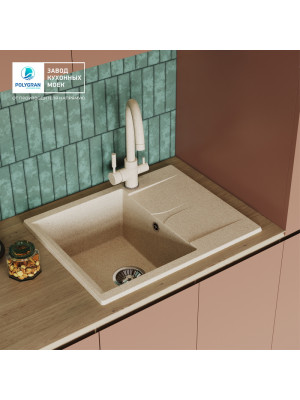 Кухонная мойка Polygran GALS 620 опал интерьер