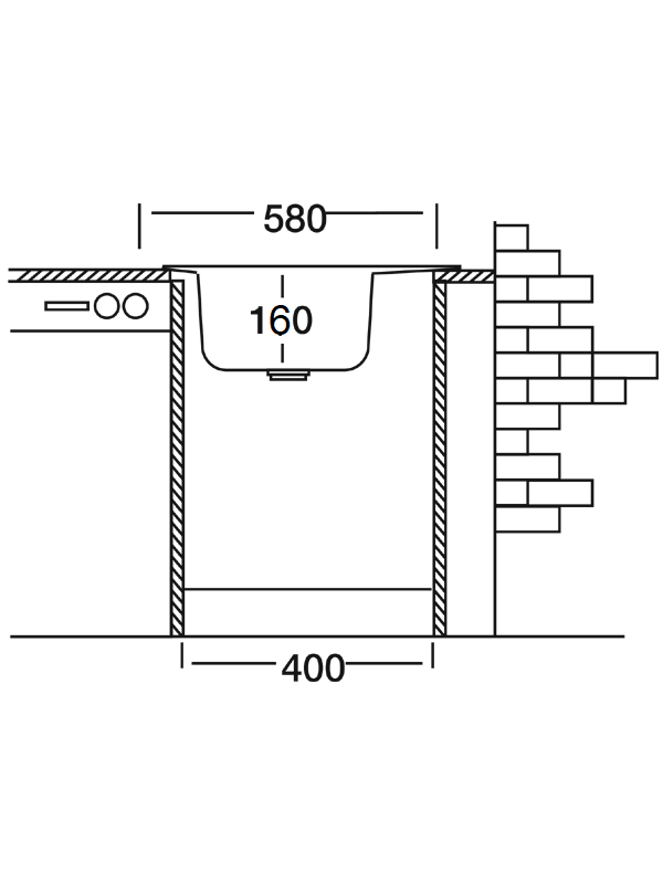 Кухонная мойка КромРус EC-296-D RUS  нержавеющая сталь схема (1)