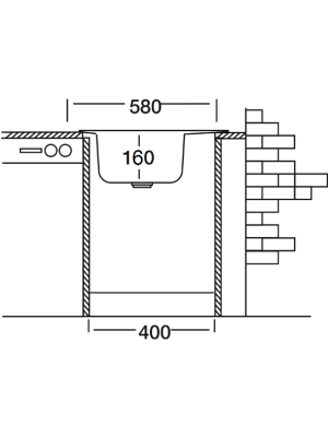 Кухонная мойка КромРус EC-296-D RUS  нержавеющая сталь схема (1)