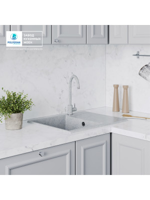 Кухонная мойка Polygran GALS 620 светло-серый интерьер