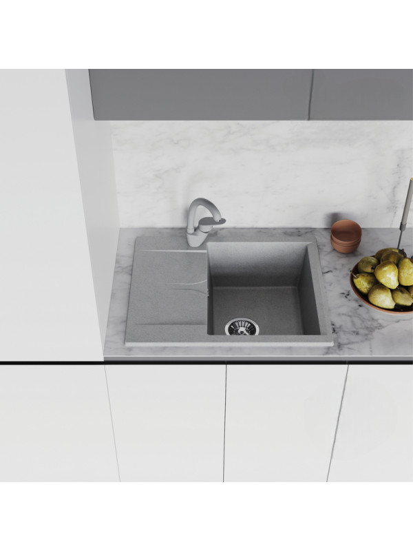 Кухонная мойка Polygran GALS 620 серый интерьер