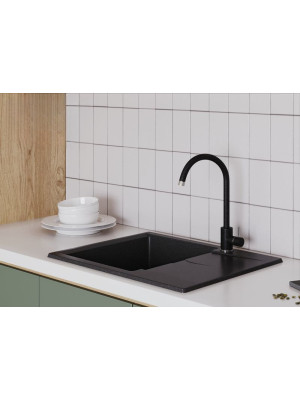 Кухонная мойка Polygran GALS 620 черный интерьер 3