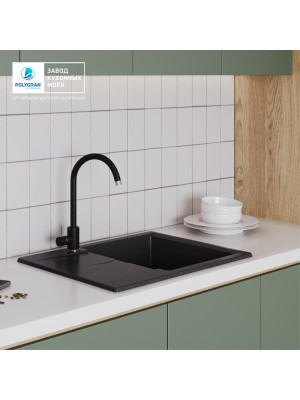 Кухонная мойка Polygran GALS 620 черный интерьер
