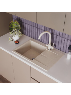 Кухонная мойка Polygran GALS 760 кремовый инт