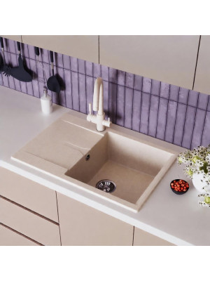 Кухонная мойка Polygran GALS 760 кремовый инт 2