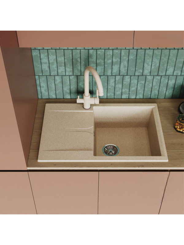 Кухонная мойка Polygran GALS 760 опал интерьер