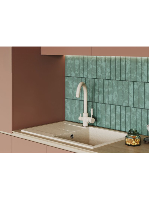 Кухонная мойка Polygran GALS 760 опал интерьер 3