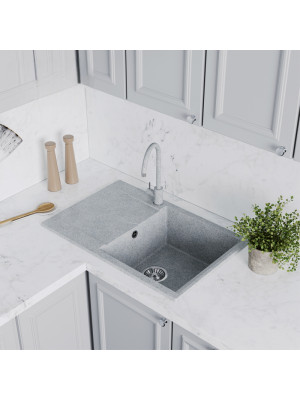Кухонная мойка Polygran GALS 760 светло-серый интерьер 2