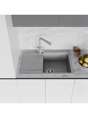 Кухонная мойка Polygran GALS 760 серый интерьер