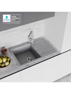 Кухонная мойка Polygran GALS 760 серый интерьер