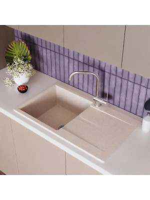 Кухонная мойка Polygran GALS 860 кремовый интерьер