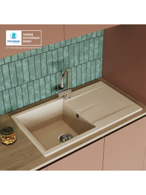 Кухонная мойка Polygran GALS 860 опал интерьер